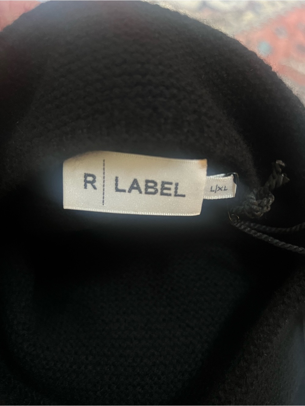 Woman’s Black Crewneck Sweater - Classic Knit - Picture 3 of 5